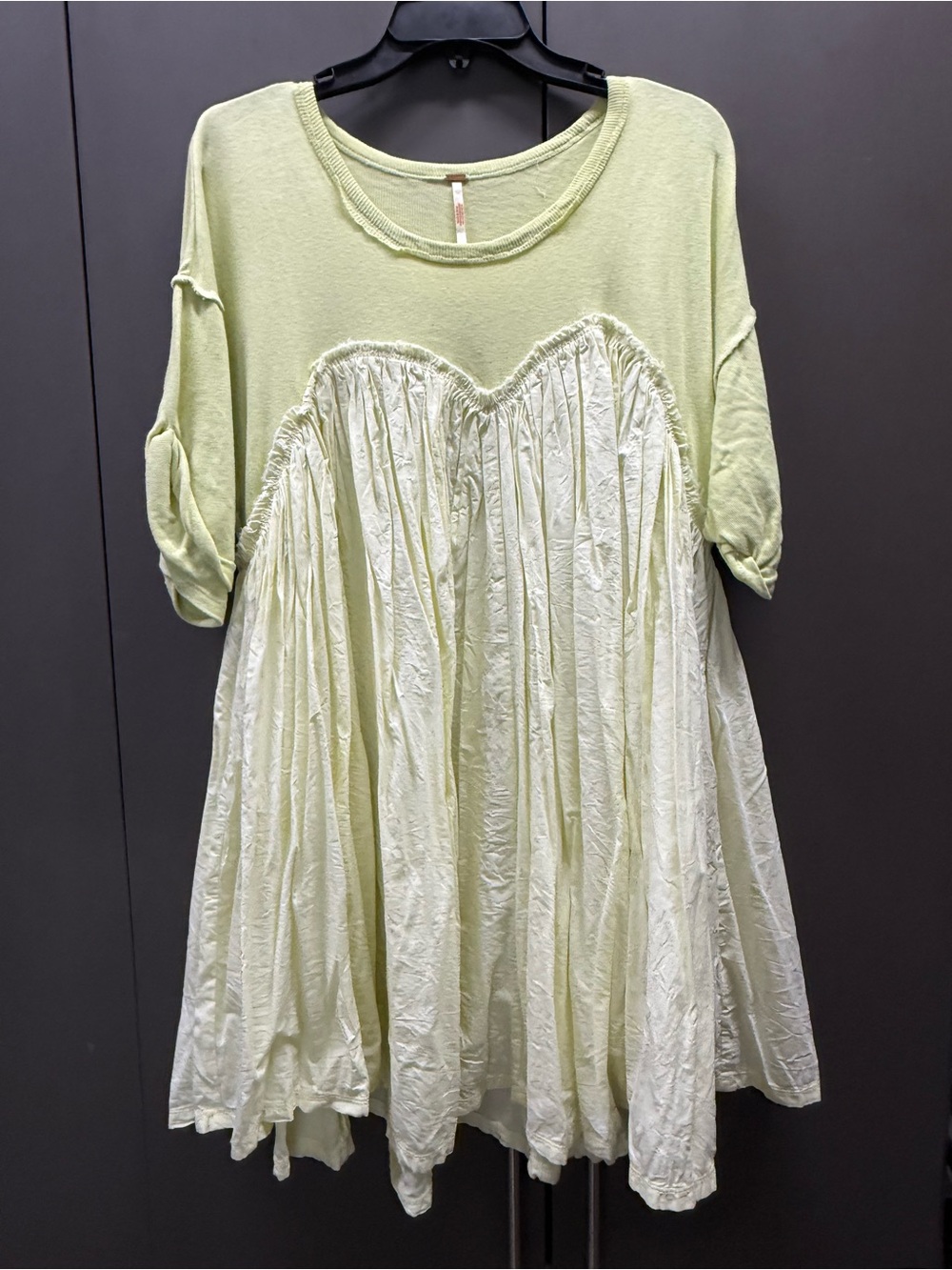 Free People Pale Lime babydoll dress